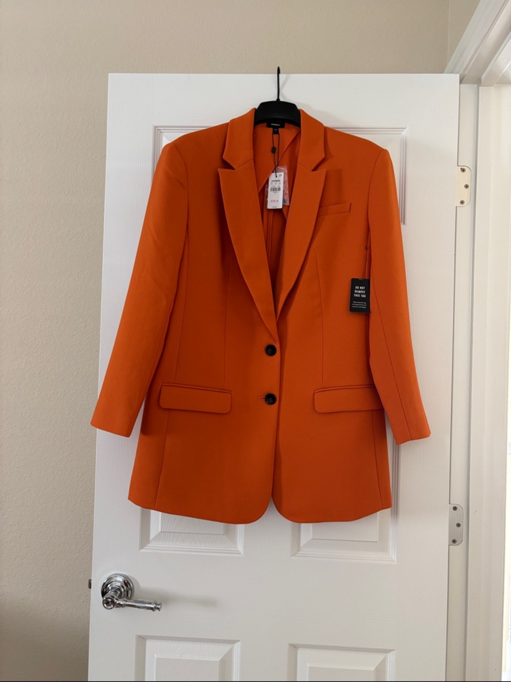 Express Orange Color Tailored Blazer - Picture 5 of 15